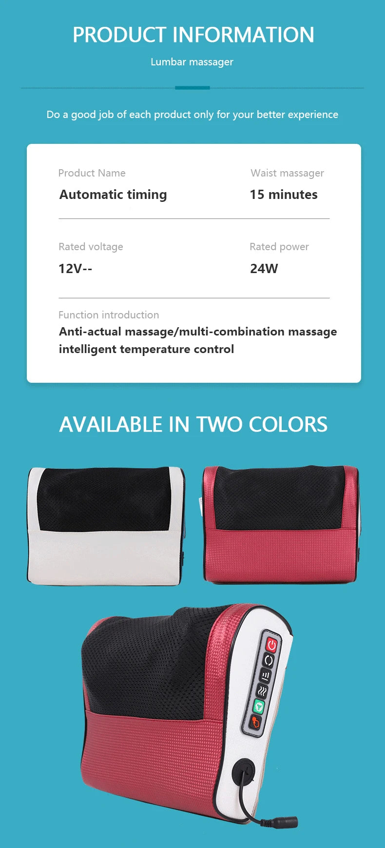 Almohada masajeadora eléctrica para cuello 2024, multifuncional, para la salud del cuello y la relajación.