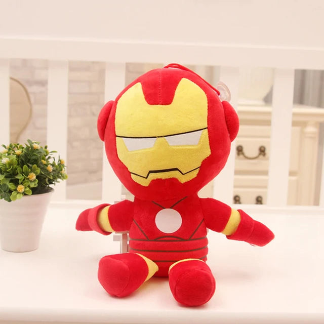 Marvel Avengers Brinquedos de pelúcia infantil, bonecas do Homem-Aranha, herói de pelúcia macia, Capitão América, Homem de Ferro, presentes de Natal 27-32cm