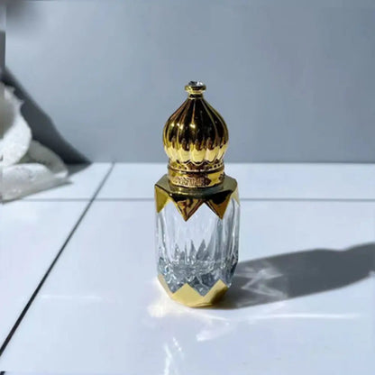 6ml Luxury Style Golden Refillable Perfume Bottles Glass Roll-on Essential Oil Bottle Empty Cosmetics Sample Test Container