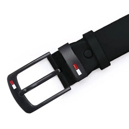 Fashion And Classical PU Alloy Square Buckle Belts Business Versatile Leisure Belts Black For Men Jean Pants Waistband ремень