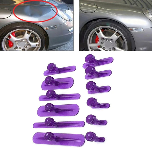 12Pcs Car Body Dent Repair Tool Dent Removal Pullers Glues Tabs,Auto Body Paintless Dent Removal Tool Dent Lifters Glues Tabs