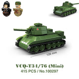Military WW2 Tanks Tiger Sherman T34 Panzer Vehicle Airplane Army Soldier Weapons Model Building Block Brick Children Kids Toys