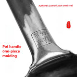 Authentic Zhangqiu flat-bottomed fish scale iron pan, hand-forged pan, induction cooker universal uncoated non-stick pan