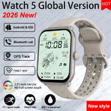 Watch 5 Smart Watch Global Version Men Women HD AMOLED Screen Heart Rate Bluetooth Call GPS Track Waterproof Sports Smartwatches