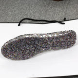 Women's Flat Bottom Plastic Jelly Sandals Hollow out Slip-On Beach Shoes Comfortable Lightweight Summer Footwear