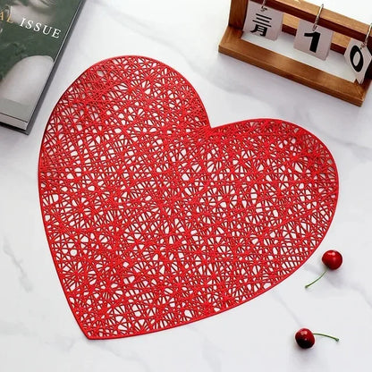 Placemats Set of 1/4Pc Light Luxury Placemat Table Mat Wide Application PVC Table Decor Round Protector Mat Heat Resistant Pad