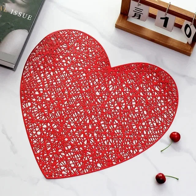 Placemats Set of 1/4Pc Light Luxury Placemat Table Mat Wide Application PVC Table Decor Round Protector Mat Heat Resistant Pad