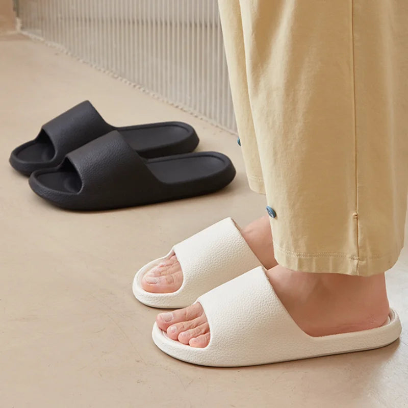 Summer Fashion Slippers Women's Shoes Cloud Slippers For Men Home Flat Sandals Massage Flip Flops Couples Bathroom Indoor Slides