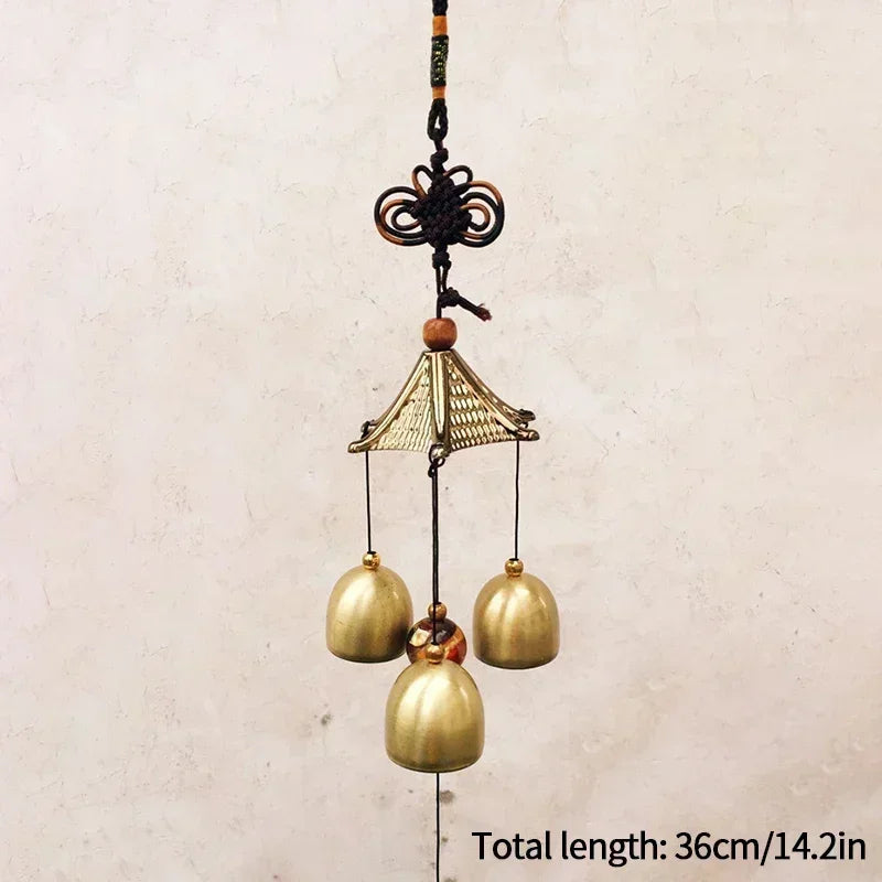 Japanese Wind Chimes Cast Iron Feng Shui Wind Bells Good Luck Hanging Pendant Indoor Outdoor Temple Home Garden Decoration