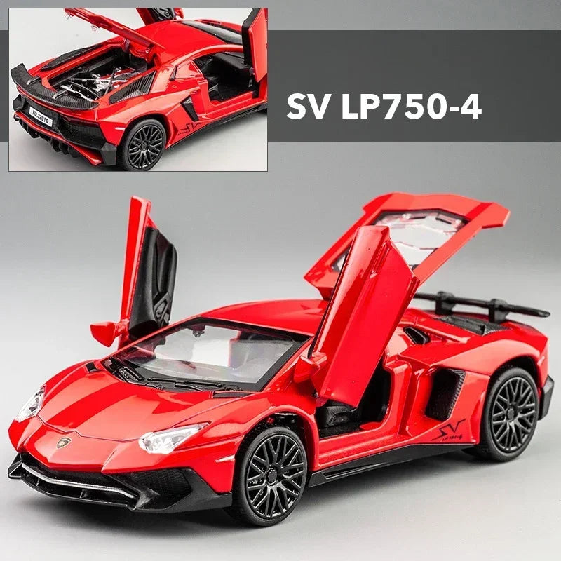 1:32 Lamborghinis LP770 LP750 Car Alloy Sports Car Model Diecast Sound Super Racing Lifting Tail Hot Car Wheel For Children Gift