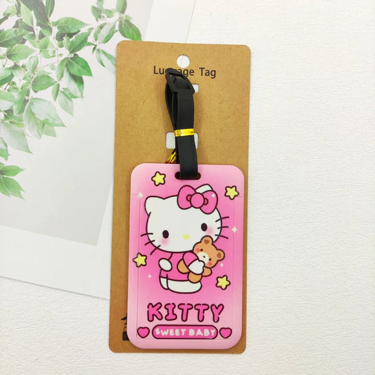 Hello Kitty Travel Luggage Tags Cute Suitcase ID Address Holder Baggage Boarding Tags Portable Label for Girls