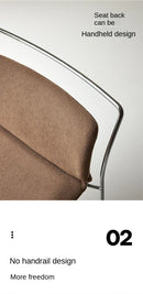 Realife Middle Ancient Style Dining Chair Nordic Design Home Study Chair Coffee Shop Soft Bag Backrest Chair Metal Frame 2025