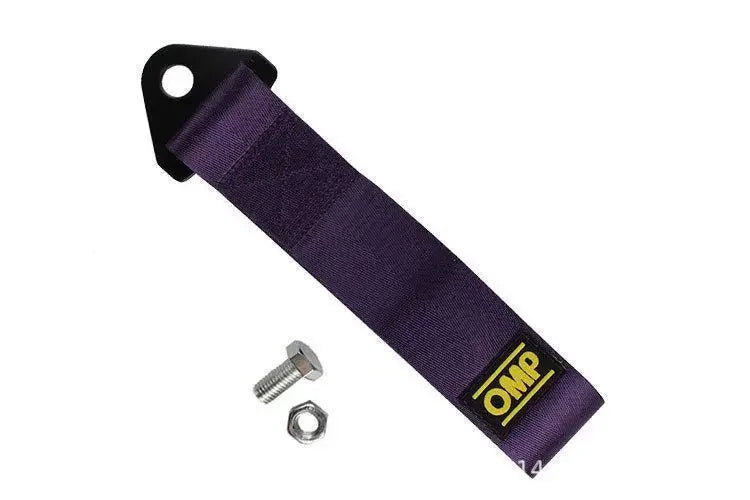 Cuerda de remolque para coche Omp, modificación, gancho de seguro de automóvil, parachoques delantero, cuerda de remolque, cabeza de vehículo, serpentina para coche, accesorios decorativos