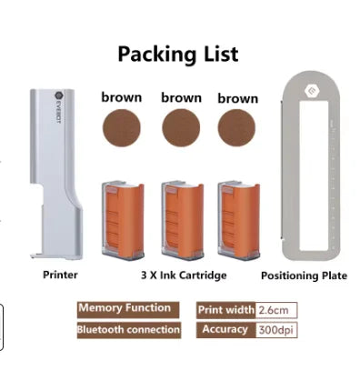 EVEBOT Printpen Food-Specific Handheld Printer Bread Coffee Milk Tea Biscuit Pattern Logo Smart Portable Mini Small Print