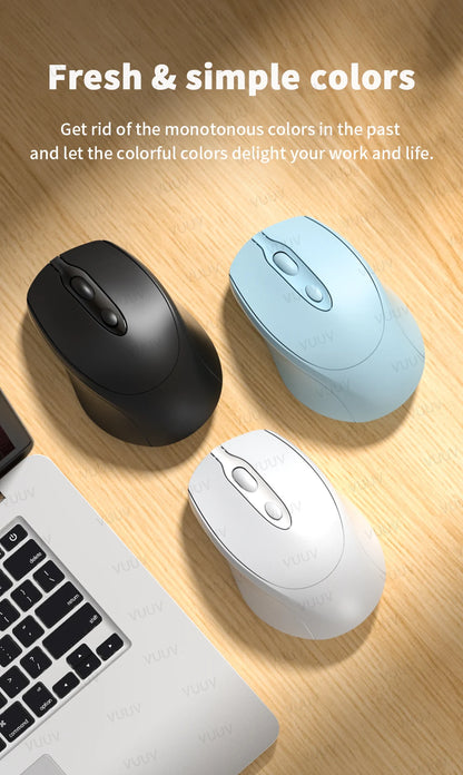 Ergonomic Wireless Bluetooth Mouse 1600DPI for MacBook Tablet Computer Laptop Rechargeable Mouse 2.4GHz USB PC Setup Accessories