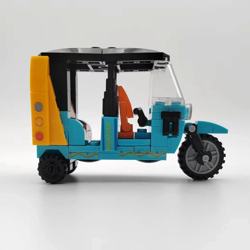 City Three-wheeled motorcycle Model MOC Building Blocks Vehicle Technical Bricks Birthday Gifts Toys for Kid Boys Children Adult
