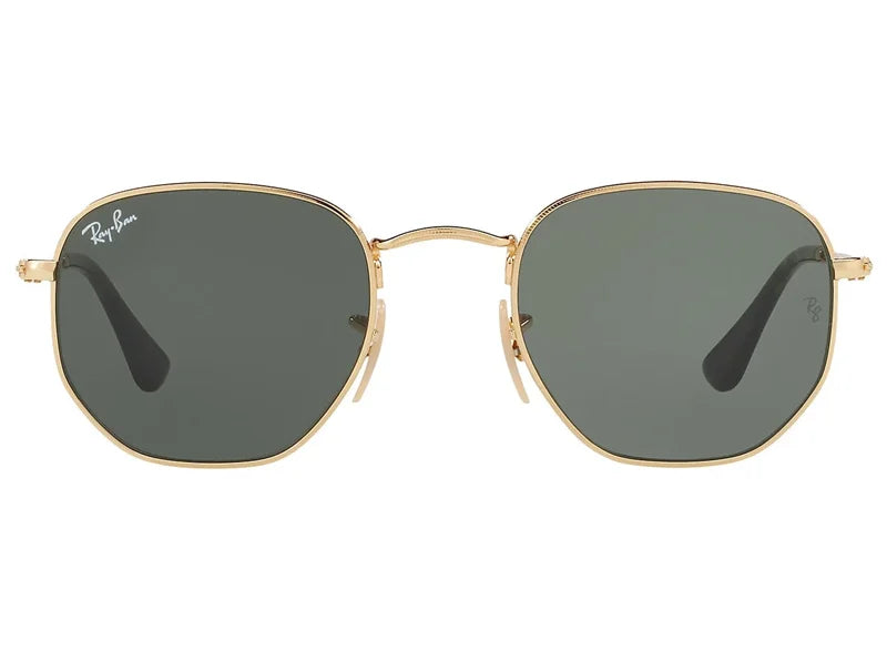 Rayban original Hexagonal 3548 Sunglasses Classic Round, Circular Sun Glasses with Gold Trim in box