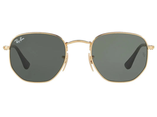 Rayban original Hexagonal 3548 Sunglasses Classic Round, Circular Sun Glasses with Gold Trim in box