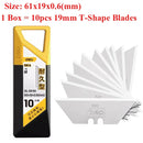 Deli 10pcs/box Knife Blade 9mm 18mm SK5 Metal Blades for Home School Supplies Art Craft Paper Box Cutting Utility Knife Tool