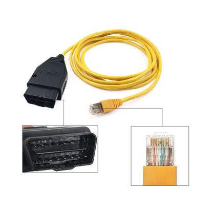 Cable de interfaz ENET Elite, cable Ethernet ESYS para codificación ENET ICOM, serie F, cable de datos para automóviles BMW F, Autool 