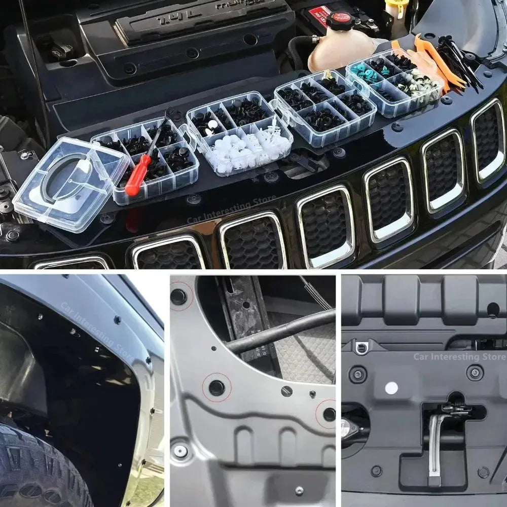 800pcs-100Pcs Car Fastener Clip Kit Fender Rivet Plastic Clips Auto Body Push Retainer Pin Rivet Bumper Door Trim Panel Repair