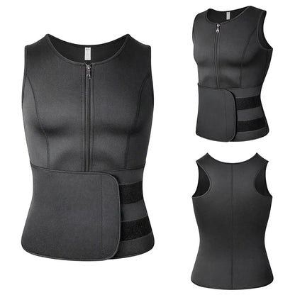 Vensslim - Chaleco moldeador de cintura para hombre, camiseta adelgazante, camiseta interior de compresión para sauna, ropa moldeadora, quemador de grasa, camisetas de entrenamiento