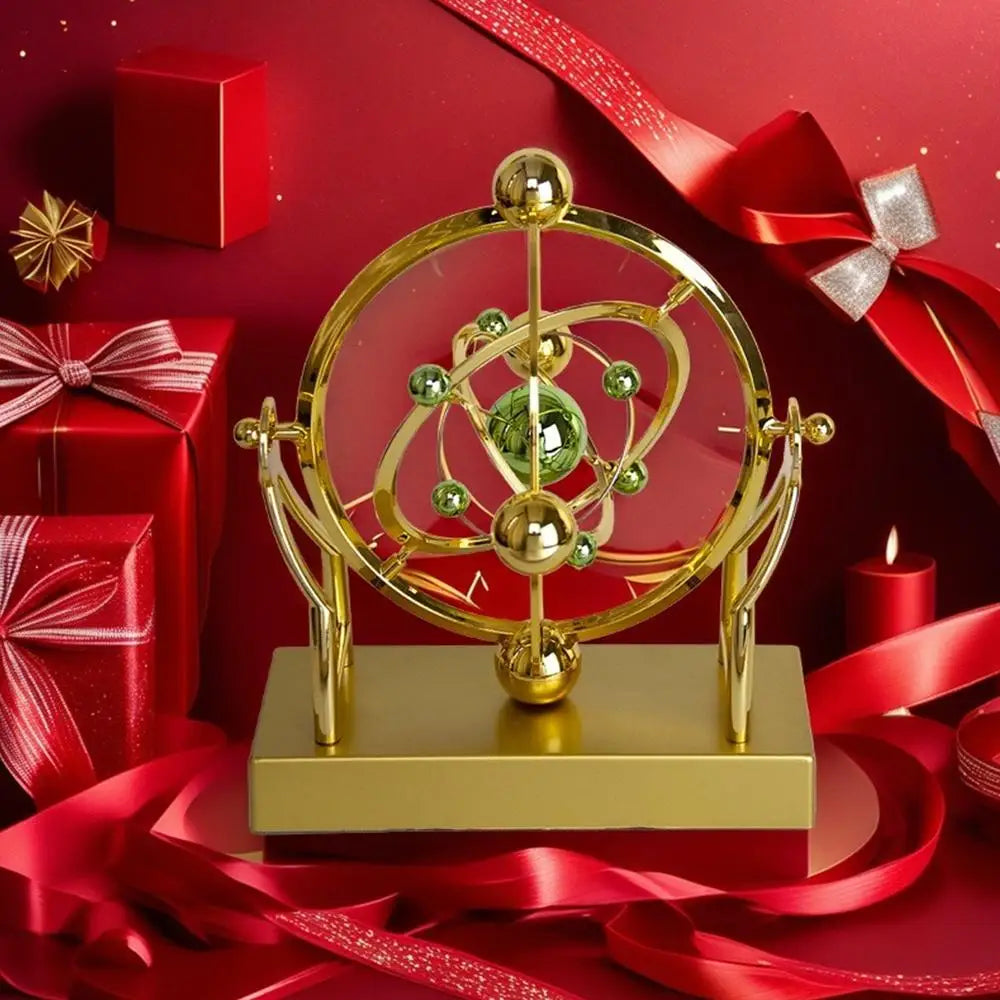 Rotating Magnetic Wobbler Earth Perpetual Motion Desktop Office Model Ornament Simple USB Decor Orb M1u8