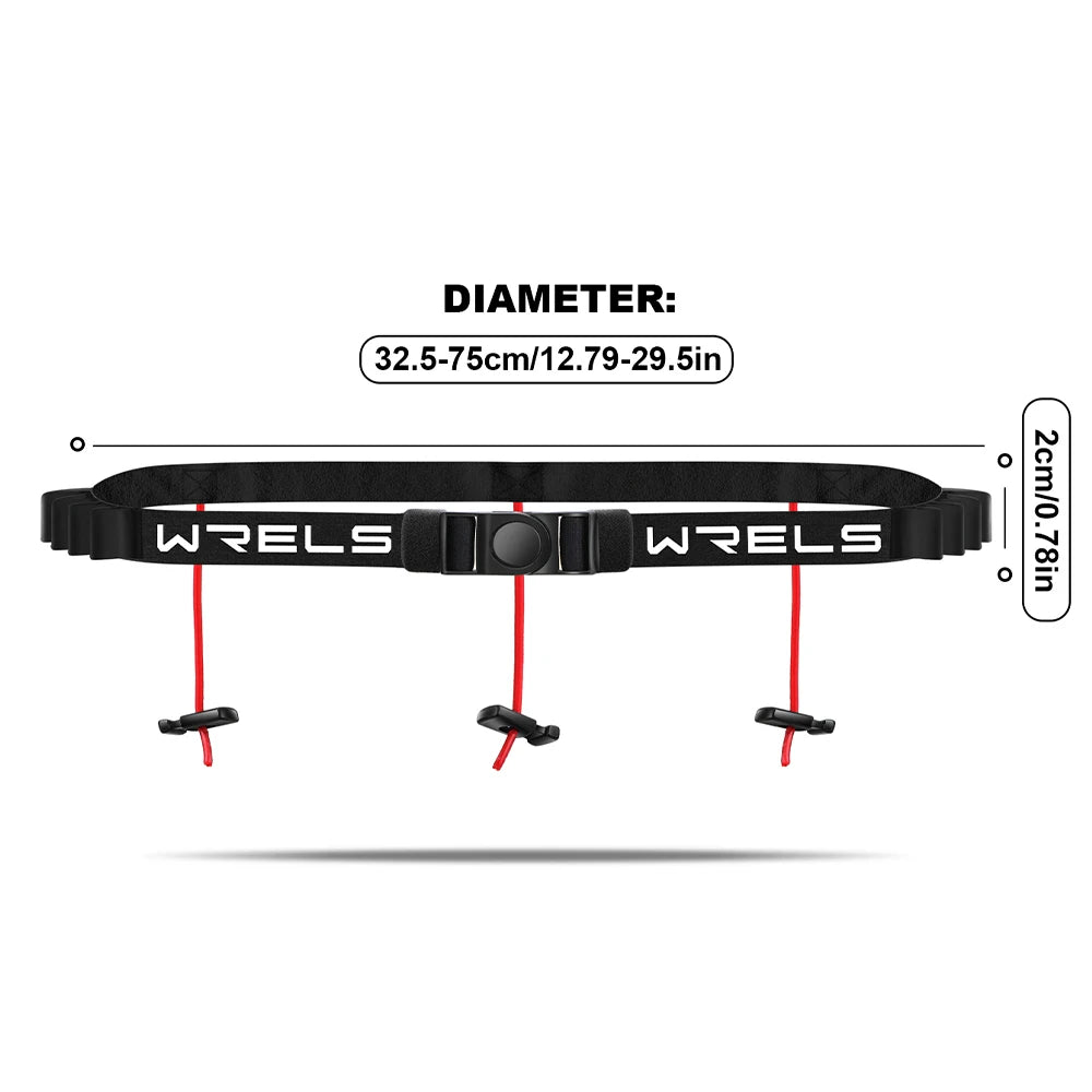 WRELS Outdoor Running Waist Belt Unisex Triathlon Marathon Race Number Belt Running Outdoor Sports Gym Fitness Sport Accessories