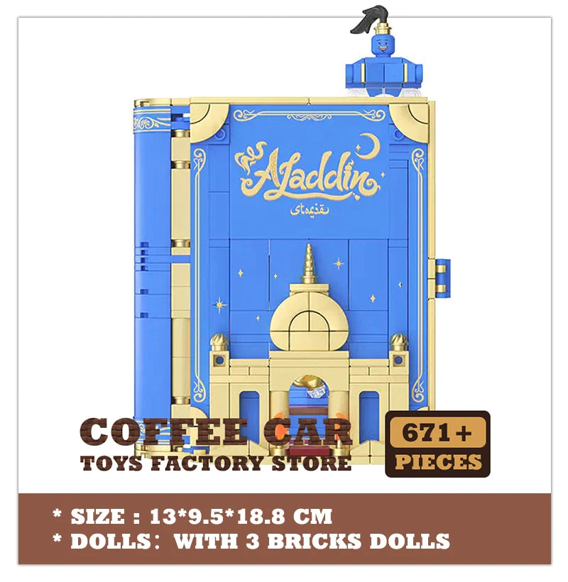Dream Princess 3D Storybook Building Blocks Books Anime Film MOC Bricks Toys Cute Fairy Tales Model Children Girl Birthday Gifts