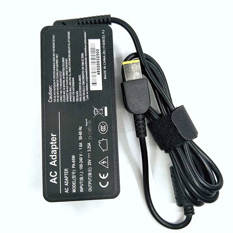 65W 20V 3.25A  USB AC Laptop Charger Power Adapter For Lenovo Thinkpad X301S X230S G500 G405 X1 Carbon E431 E531 T440s