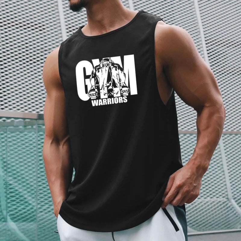 Camisetas sin mangas de malla de verano de secado rápido para gimnasio, camisetas deportivas informales que absorben la humedad, camiseta sin mangas para culturismo, chalecos musculares de entrenamiento
