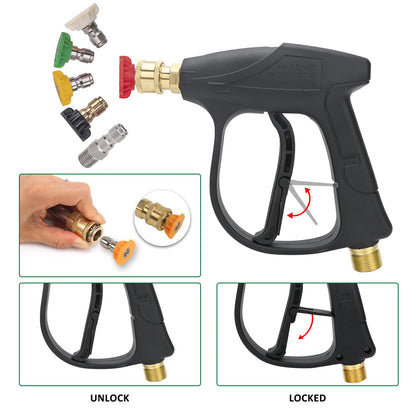 Pistola de agua para hidrolavadora para limpieza de automóviles Conector de manguera para Karcher Nilfisk Parkside Bocsh Boquillas de conexión rápida