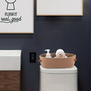 Oval Woven Bathroom Storage Basket, Multifunctional Desktop Organizer, Toilet Paper Holder, Toy Storage Basket