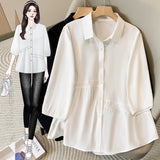 Plus Size Shirt Women Spring Summer 2025 New Arrival Korean Fashion Design Black Or White Shirts And Blouses Female Tops Women