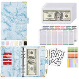New A6 Budget Plan Notebook Cash Envelope Saving Money 6-Hole Binder for Financial Management A6 Loose-Leaf Notebook Binder