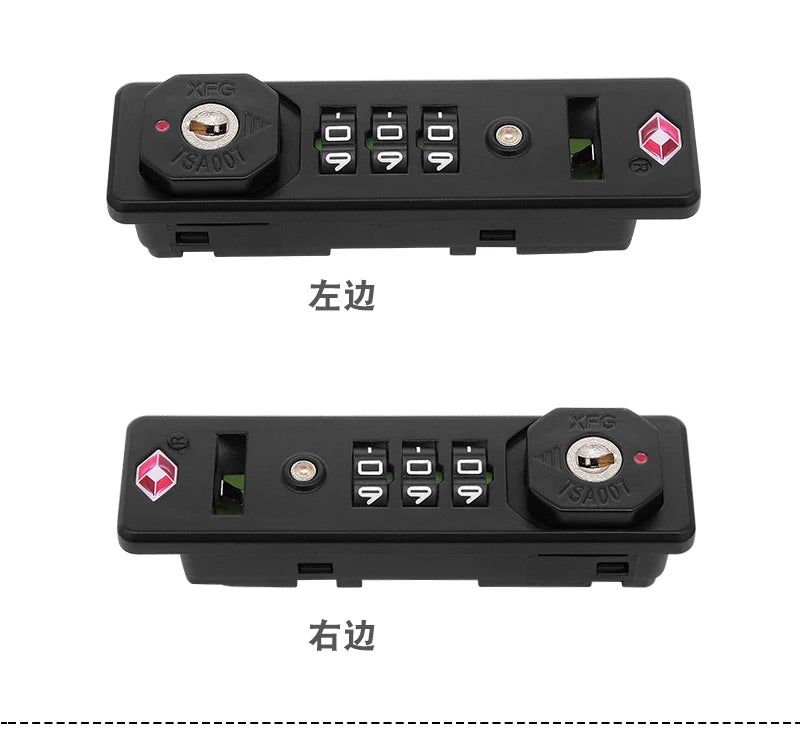 TSA Customs Lock Luggage Compartment Password Lock Accessories PKE Buckle Trolley Case Accessories Buckle Luggage Bag Lock