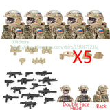 Military Special Forces Action Figure Building Blocks Ghillie Suit Weapons Sniper SWAT Ghost KSK Police Bandit Boy Toy Gift F029