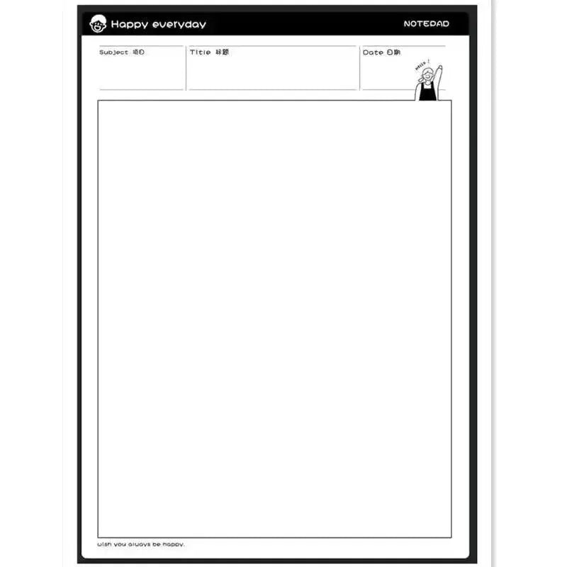 1PC B5 Sticky Note Paper Simple and Tear off Paper Learning Supplies Plan Note Book