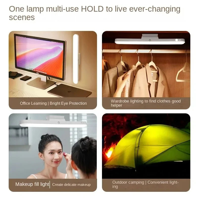 Lámpara de escritorio con interruptor de lectura remota, protección ocular LED magnético, atenuación continua de tres velocidades, recargable por USB, lámpara de aprendizaje para estudiantes
