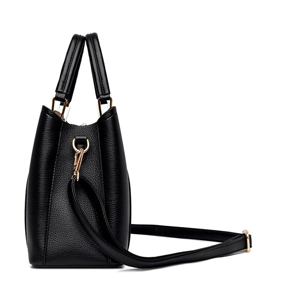 2024 Luxury Women Designer 3 Layers Shoulder Crossbody Bag Ladies Large Capacity Leather Handbags Shopper Brand Messenger Totes