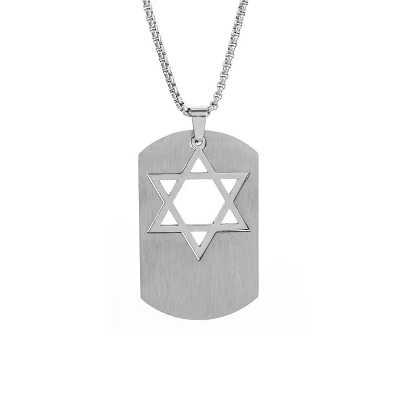 Stainless Steel Solomon Religious Seven Archangels Compass Pendant Necklace Men's Retro Lucky Amulet Jewelry