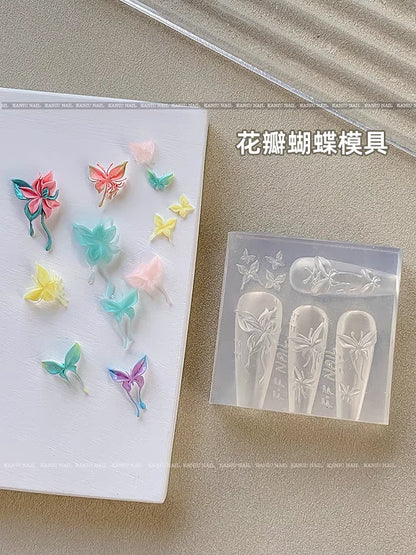 1pc  Snake Flamingo Jellyfish Dragon Dtream 3D Acrylic Mold  Nail Art DIY  Silicone  Nail Art Templates Nails Mold