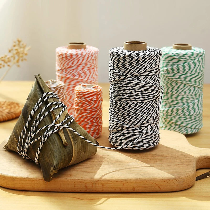 2mm de espessura açougueiros corda, feita de algodão, torção, para carne, salsicha, salsicha, corda, para churrasco, a 100 metros