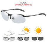 Fashion Half Frame Photochromic Sunglasses Men Women Classic Chamelon Polarized Sun Glasses Male Vintage Fishing Driving Shades