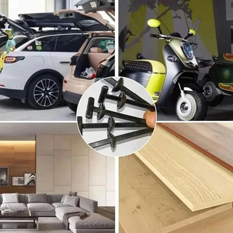 Universal Nylon Cable Tie Buckle Auto Fastener Screw Replacement Clip Car Fender Trunk Engine Guard Panel Wire Management Secure