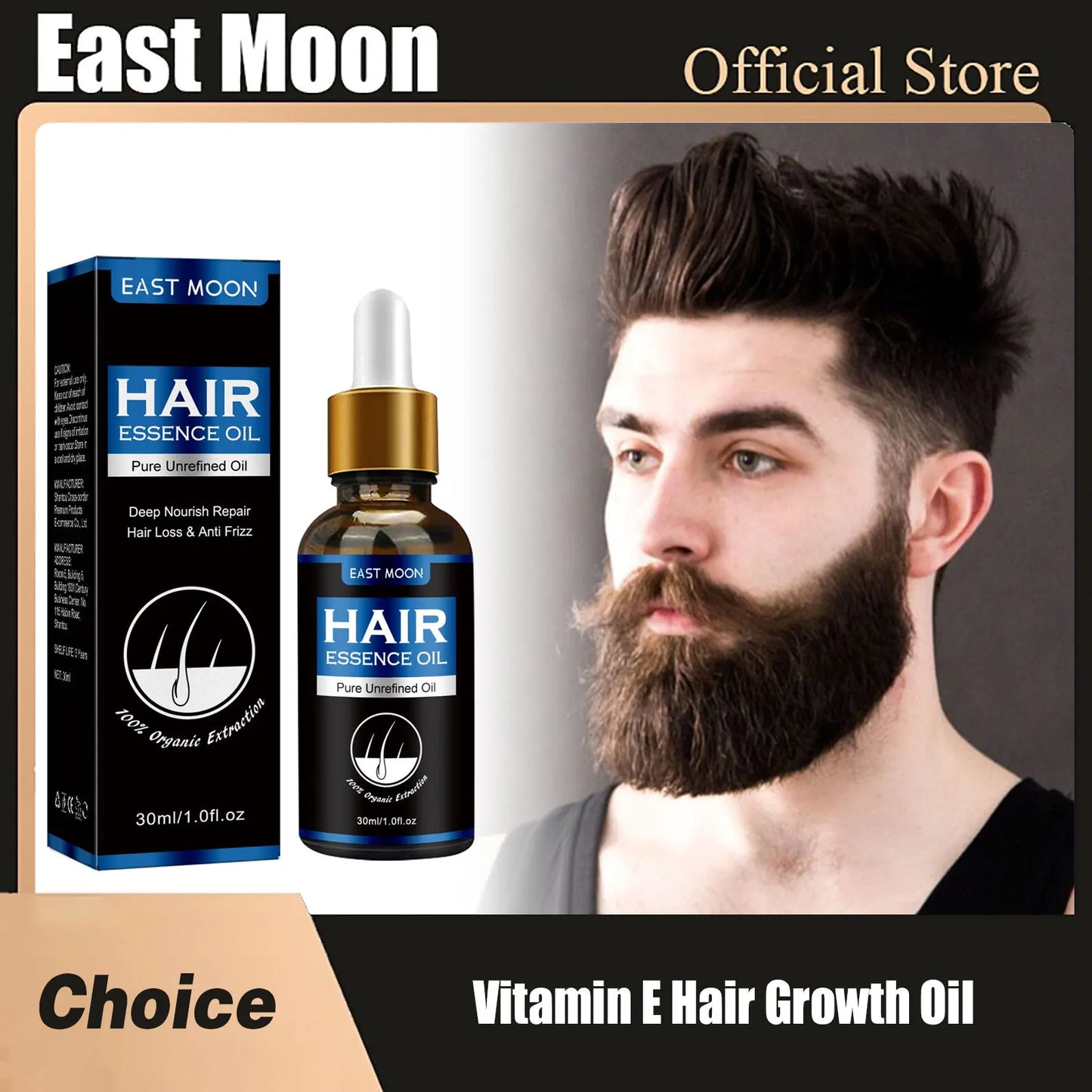 Vitamina E óleo de crescimento capilar para homens, prevenir a calvície, reparar, danificado, fortalecer raízes, melhorar a perda, reduzir o frizz, soro essencial