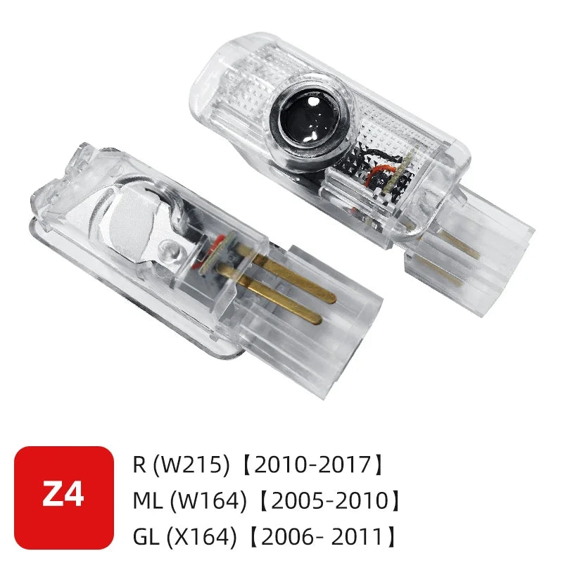 2pcs LED welcome lamp car door light logo laser projector lighting emblem For Mercedes Benz W204 W221 W222 W203 W168 W245 W164