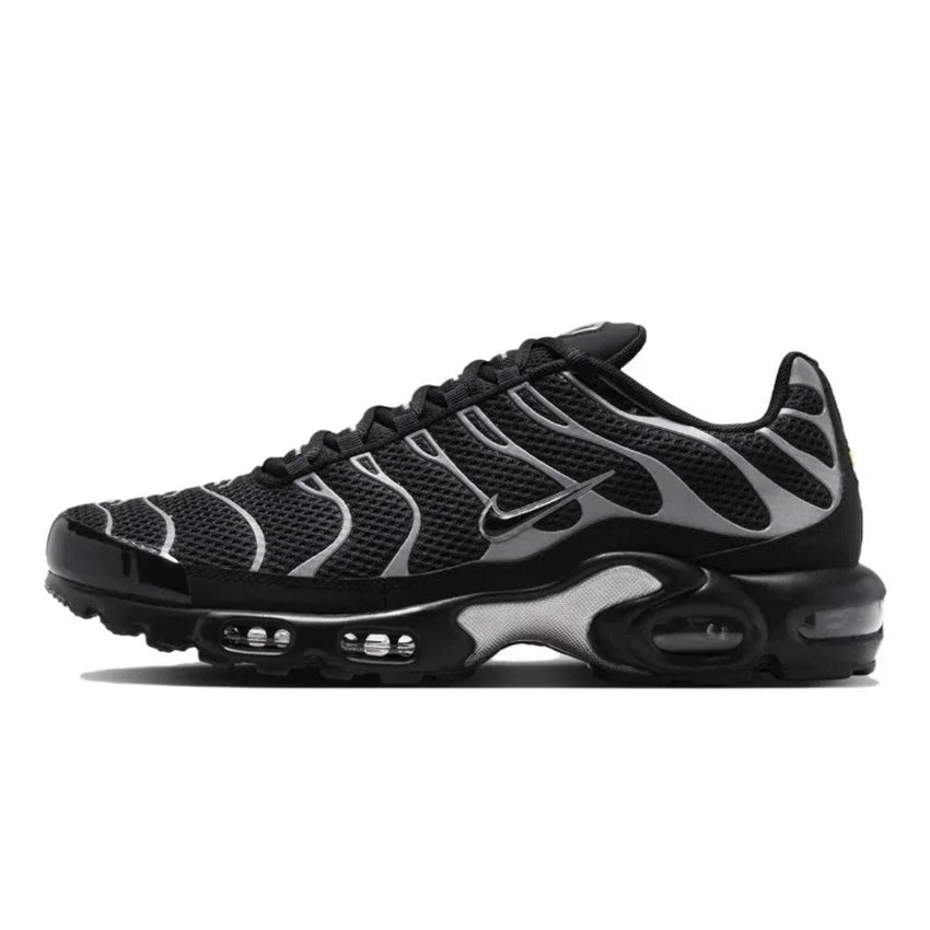 Zapatillas Nike Air Max Plus TN para correr, clásicas, negras triples, para exteriores, para correr, caminar, deportivas, para mujer y hombre.