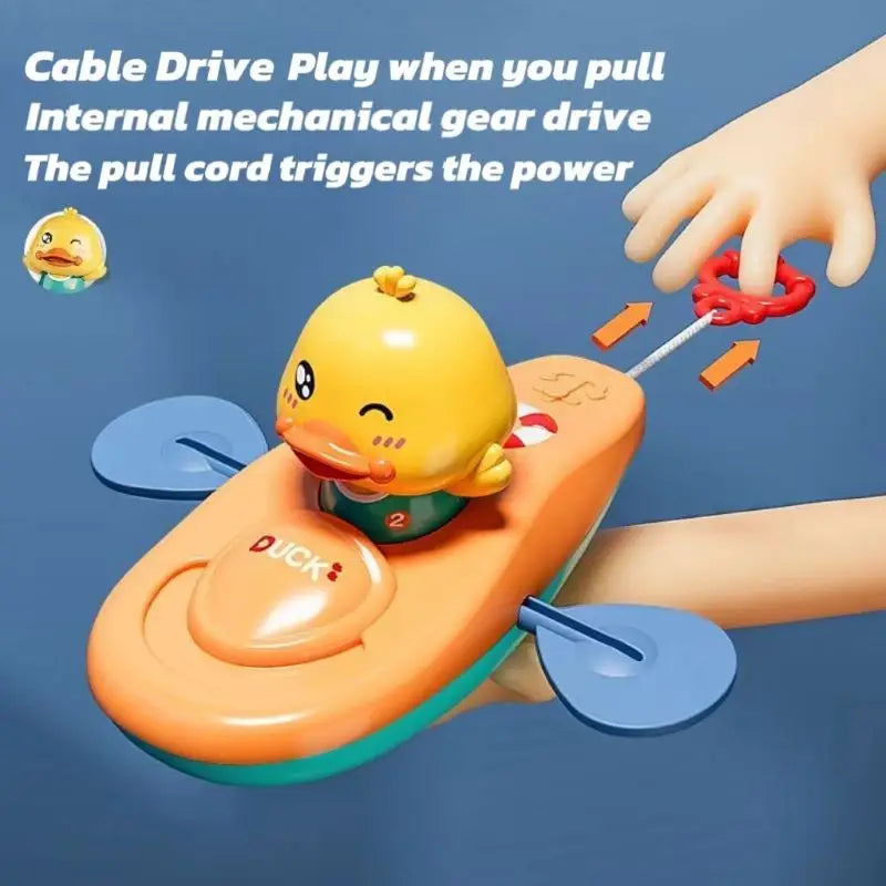1 Pc Little Yellow Duck Kayak Toy Swimming Pool Bathroom Toy Classic Water Toy Cute Bath Toys Cartoon  Little Yellow Duck Boatin