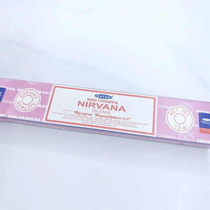 Incienso indio, incienso indio en barra, salvia blanca, sándalo, natural para el hogar, interior, aire limpio, hecho a mano, NAG, champán, Satya 